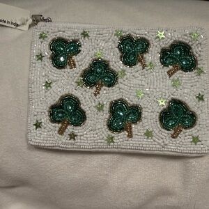 Beaded Shamrock Clutch
